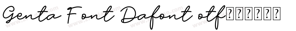 Genta Font Dafont otf字体转换